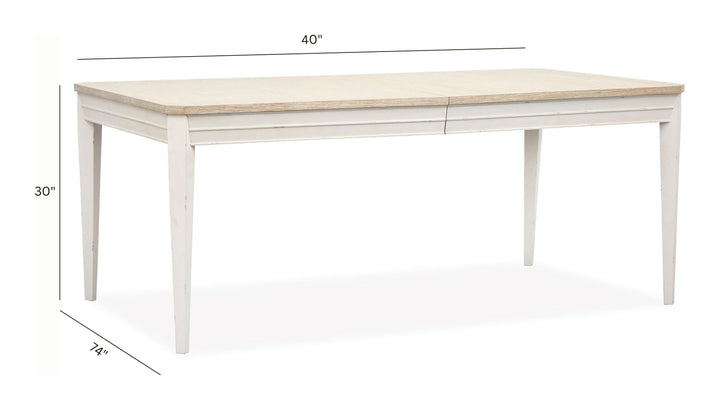 Echo Isles Sea Pearl And Driftwood Extendable Rectangular Dining Table - D6310-20