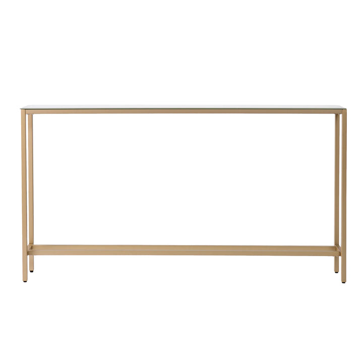 Darrin Long Console Table - Gold - AmericanHomeFurniture