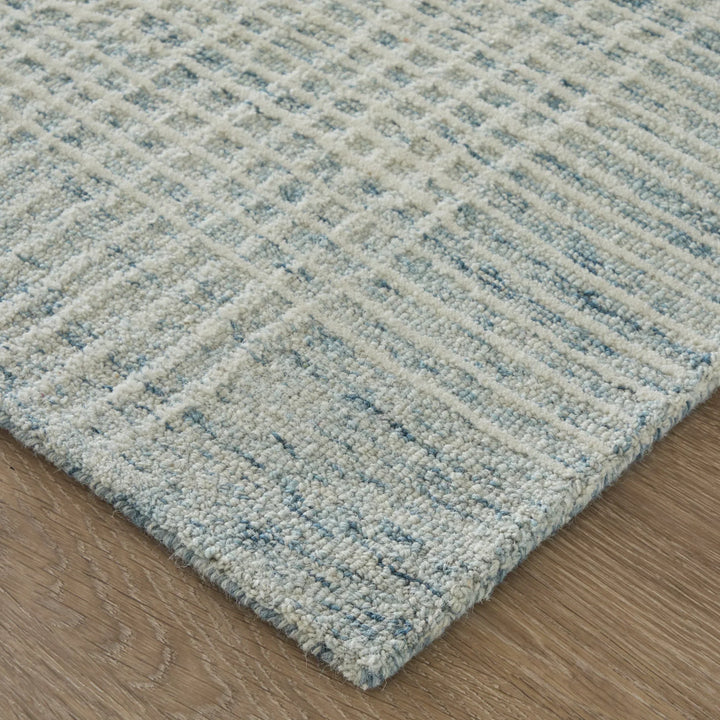 Rectangle/5' x 8'/Blue/Ivory