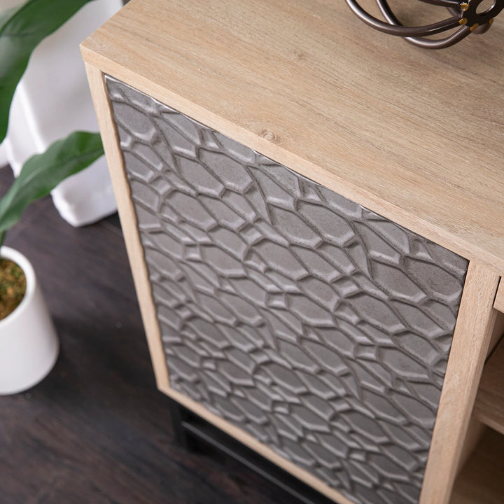 Hollesborne Media Console w/ Storage - AmericanHomeFurniture