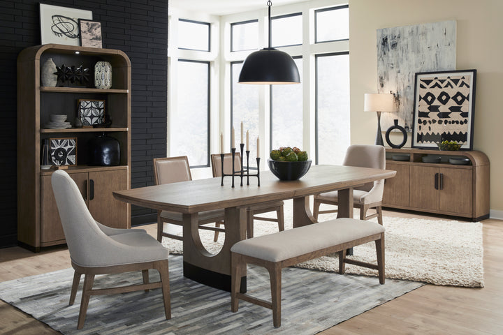 Tristan Swiss Coffee Extendable Trestle Dining Table - D5878-21