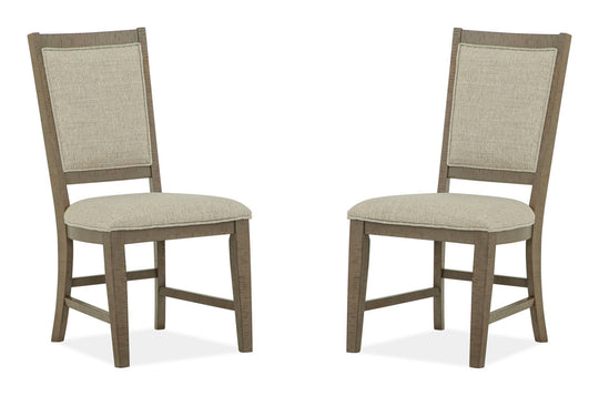 Paxton Place Dovetail Grey Step Upholstered Side Chair - Set of 2 - D4805-65