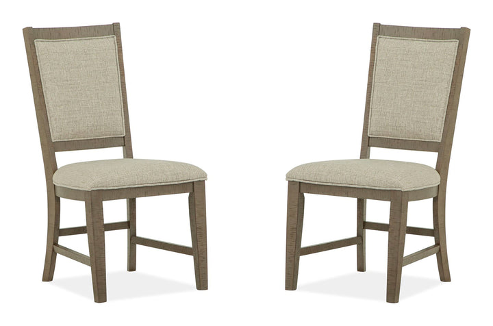Paxton Place Dovetail Grey Step Upholstered Side Chair - Set of 2 - D4805-65
