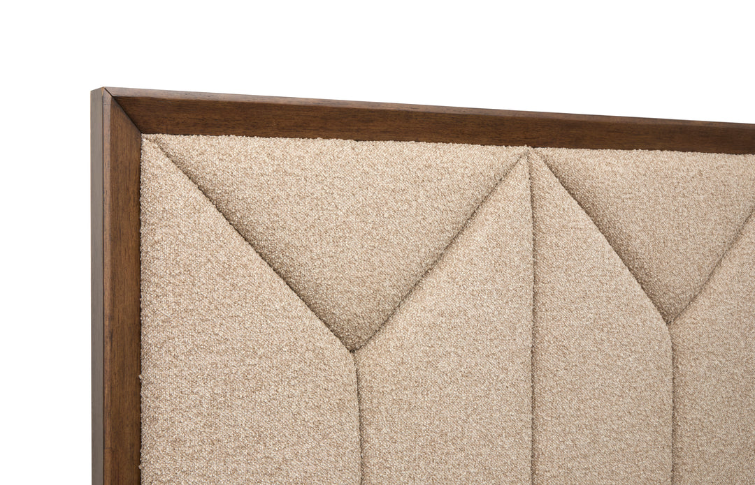 Callisto Bourbon Brown Queen Upholstered Panel Storage Bed - B6396-55A
