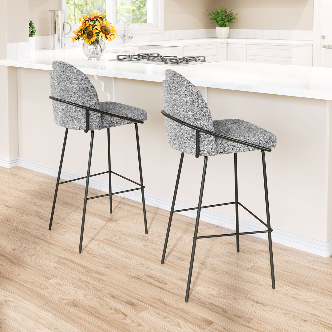 Jambi Barstool (Set of 2) Black & White - 109968