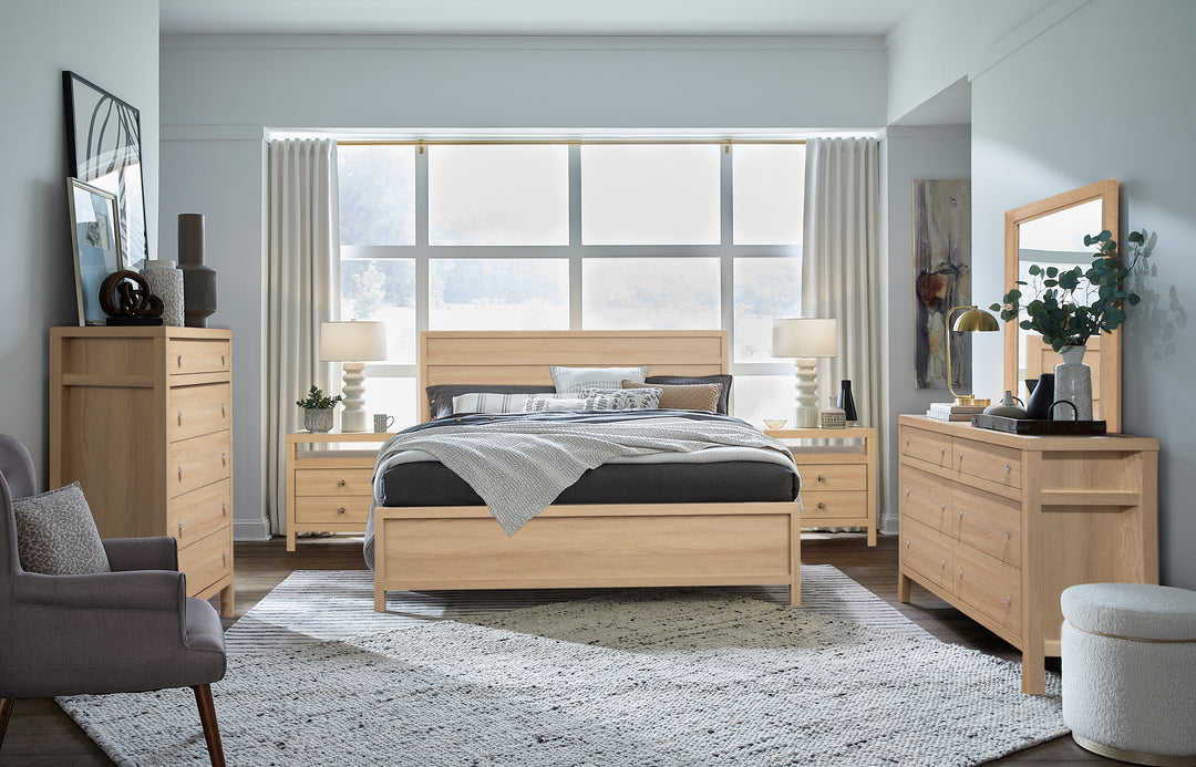 Merrifield Sandstone Beige Dresser With Portrait Mirror - B5906-2242