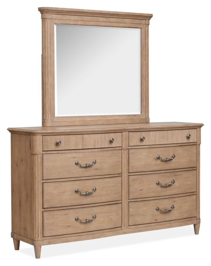 Harmony Heights Belgium Wheat Double Drawer Dresser With Landscape Mirror - B6400-2240