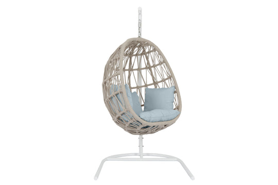 Dana Rope Hanging Club Chair in Canvas Skyline w/ Self Welt