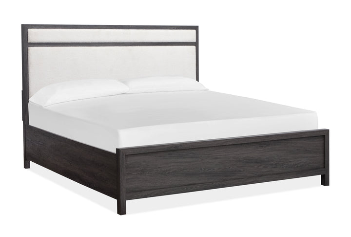 Merrifield Raisin Black King Upholstered Panel Bed - B6308-65