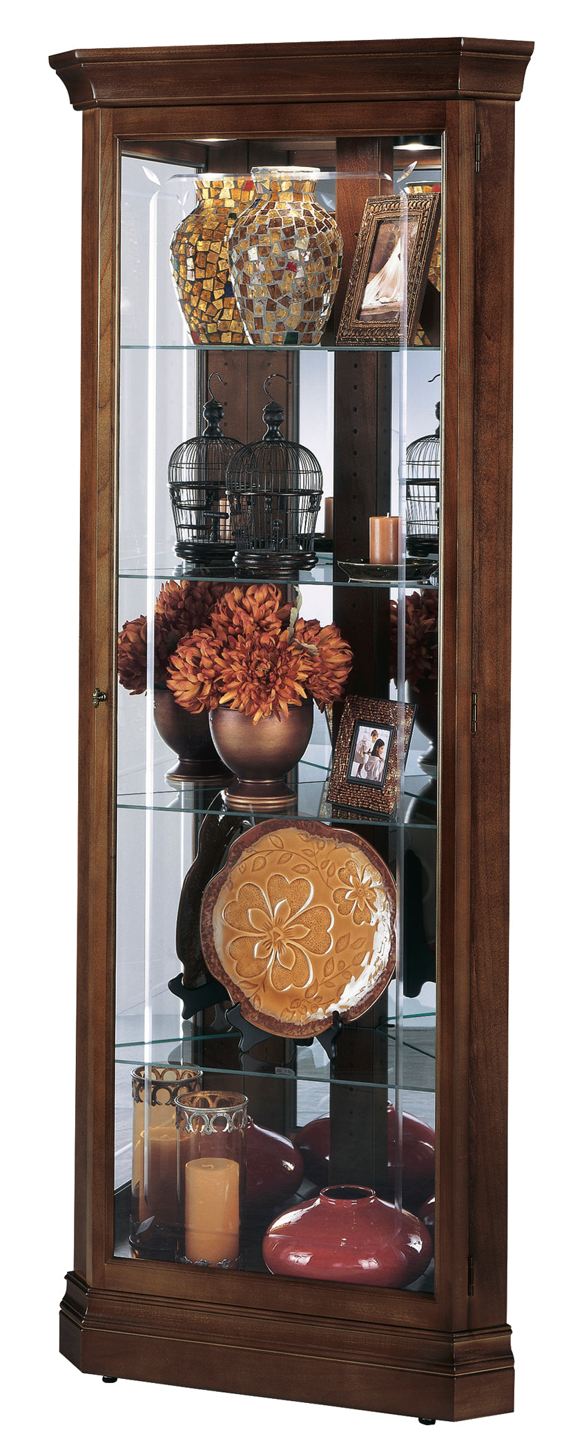 American Home Furniture | Howard Miller - Jennings Corner Curio Cabinet