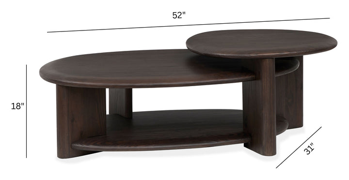 Upton Coffee Bean Shaped Cocktail Table - T6541-62