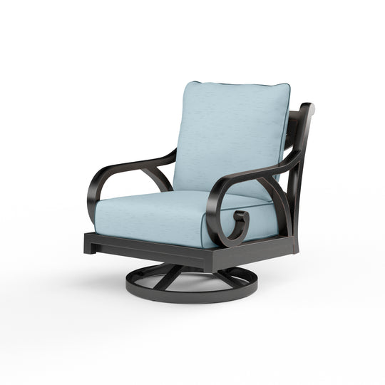 Monterey Swivel Rocker in Canvas Skyline w/ Self Welt