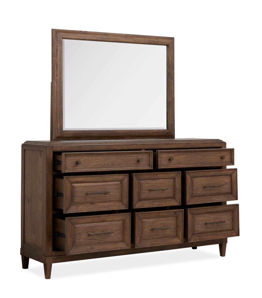 Groveland Park Antique Coffee Drawer Dresser With Landscape Mirror - B6532-2040