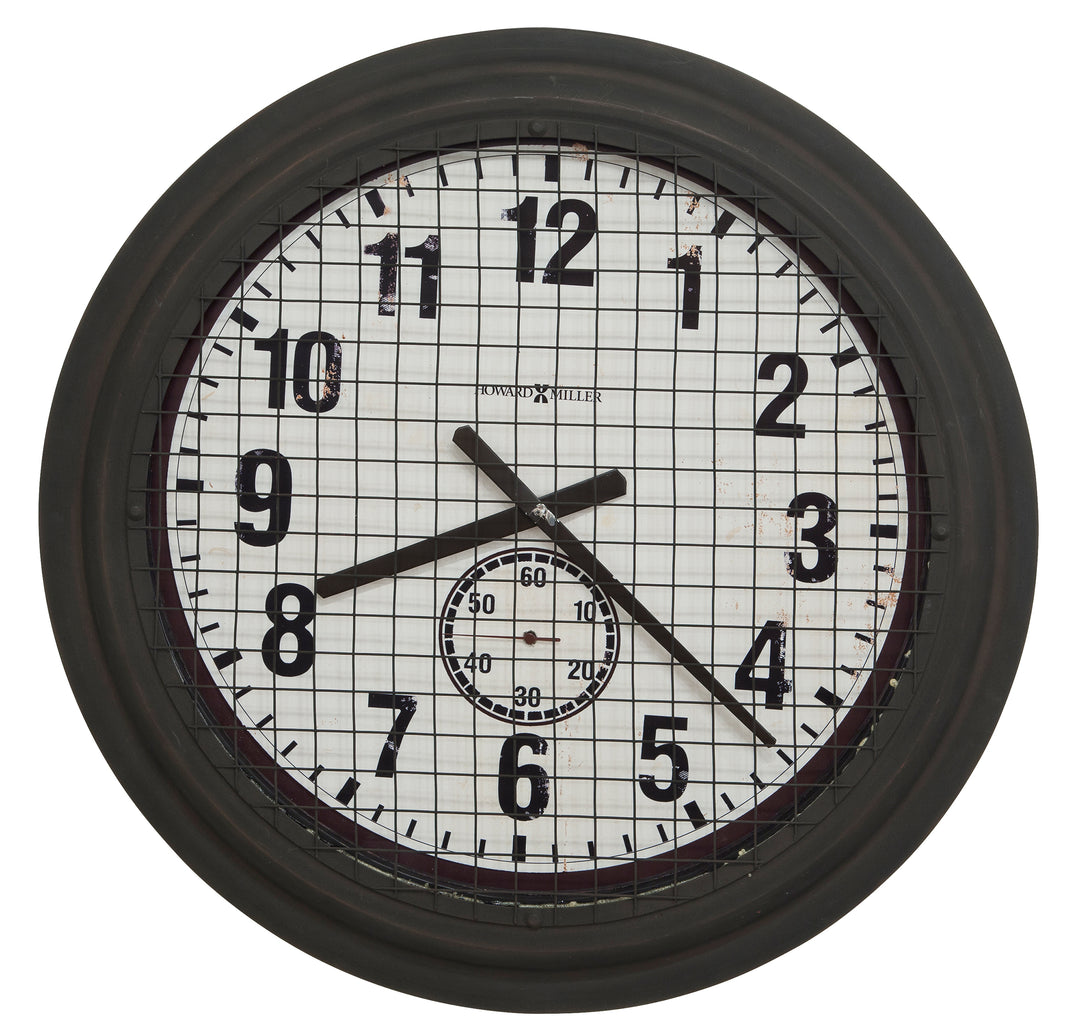 American Home Furniture | Howard Miller - Grid Iron Works Wall Clock