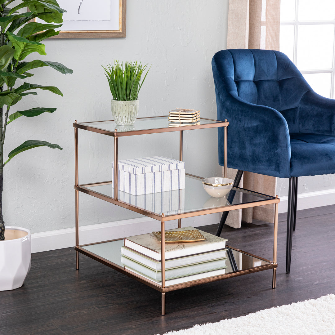 American Home Furniture | SEI Furniture - Knox Accent Table - Copper