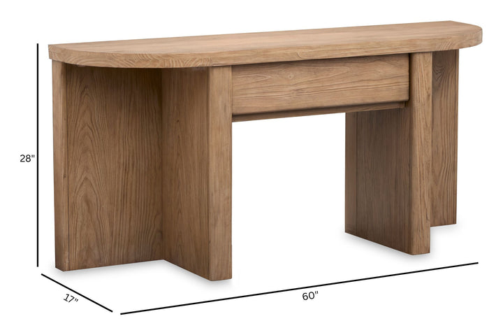 Hayden Golden Oat Demilune Sofa Table - T6348-75