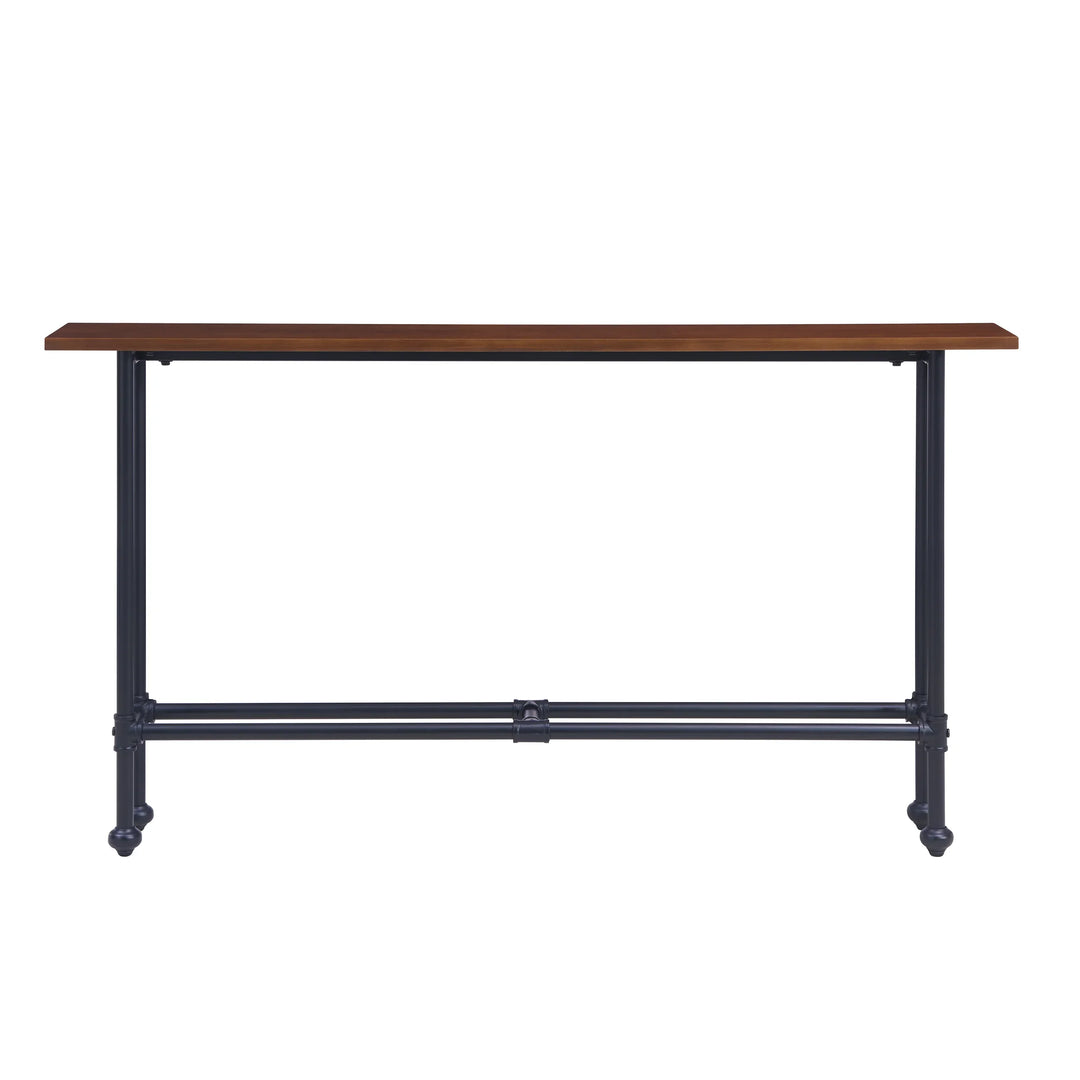 Agnew Console Table - Black w/ Espresso - AmericanHomeFurniture