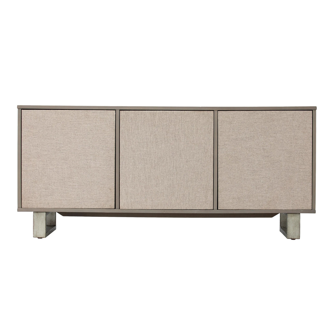 Abston 3-Door Media Console - AmericanHomeFurniture