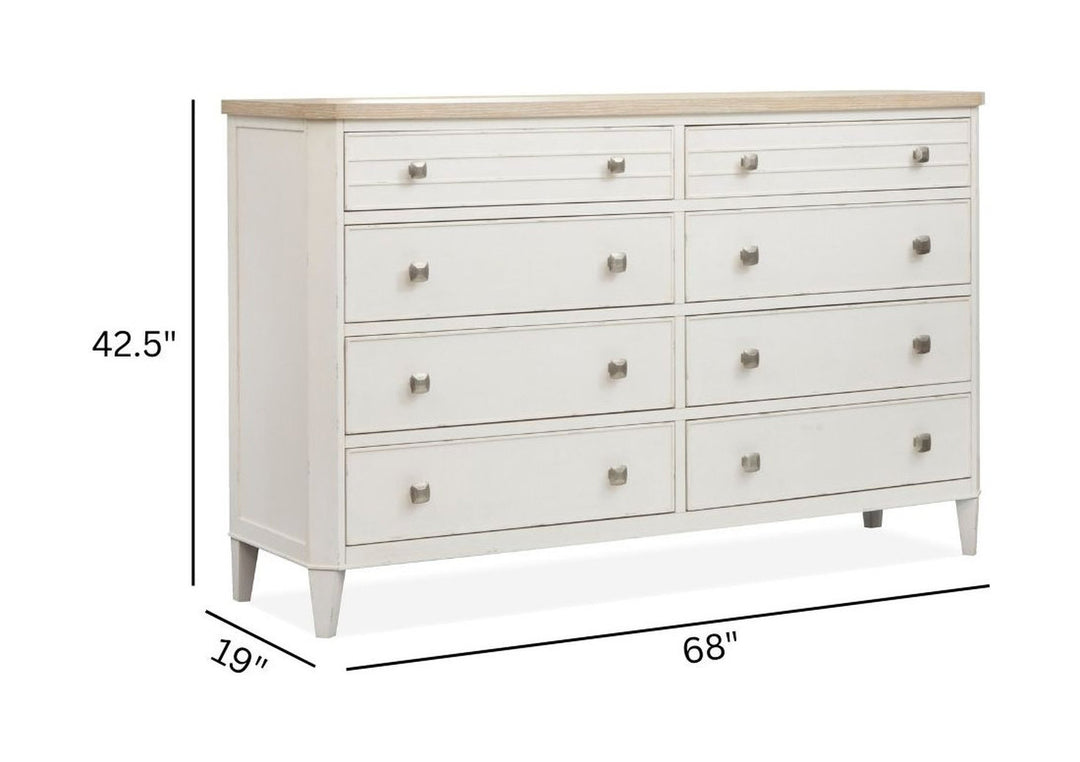 Echo Isles Sea Pearl And Driftwood Double Drawer Dresser - B6310-22