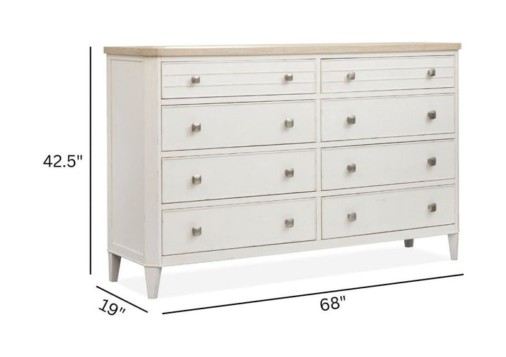 Echo Isles Sea Pearl And Driftwood Double Drawer Dresser - B6310-22