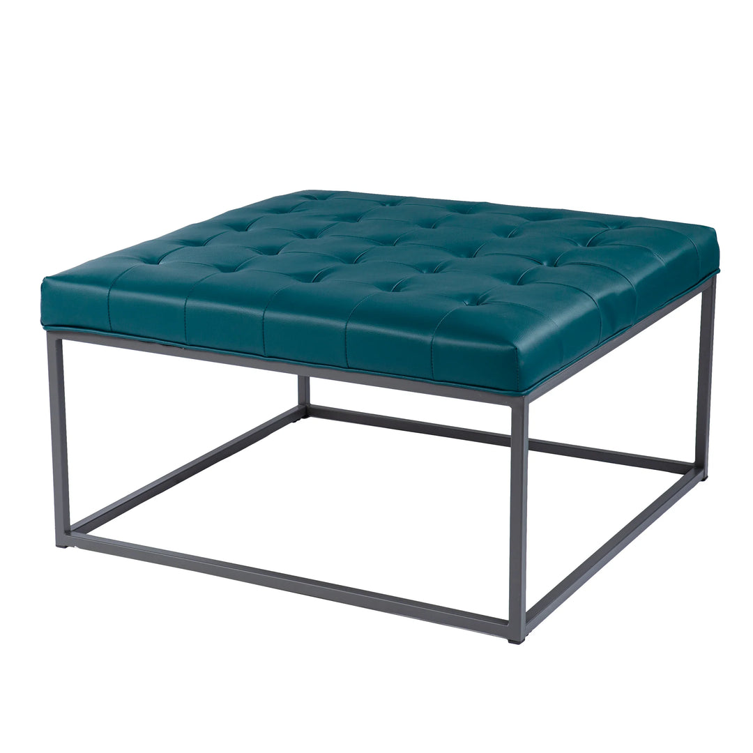 Ciarin Upholstered Cocktail Ottoman - Blue - AmericanHomeFurniture