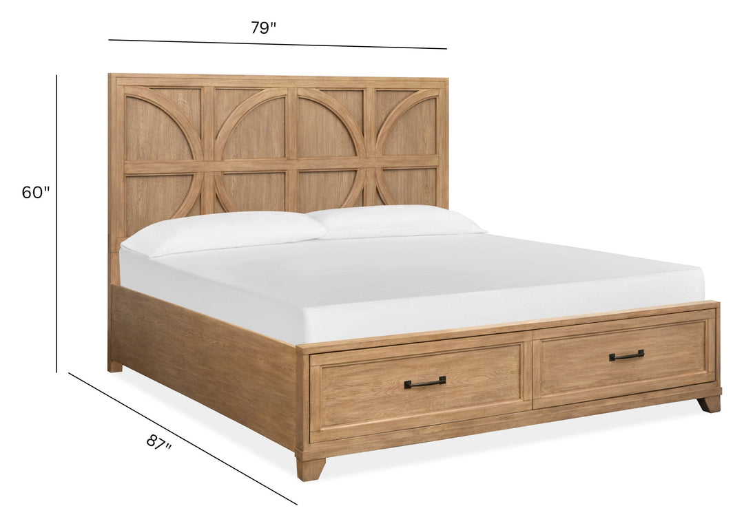 Coventry Honey Wheat King Panel Storage Bed - B6480-64A