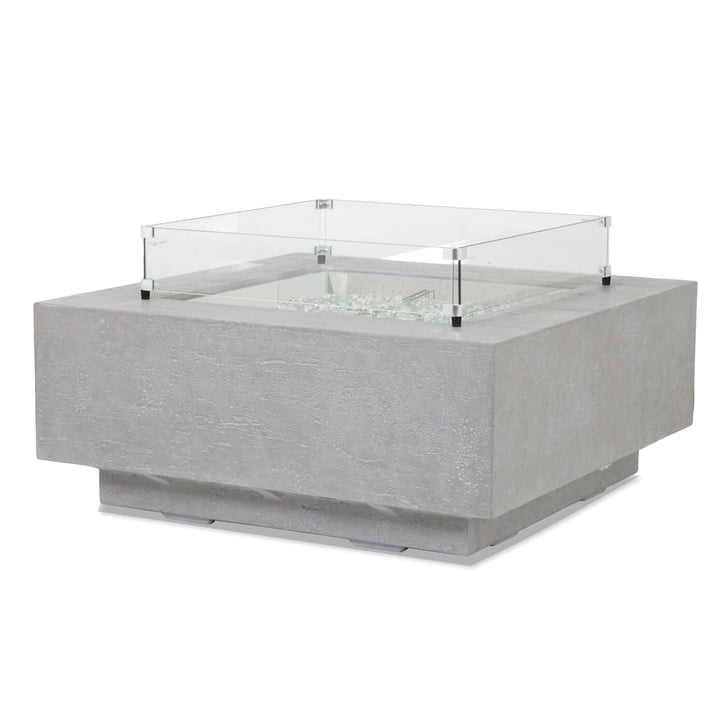 Gravelstone Square Fire Table w/ Glass Surround