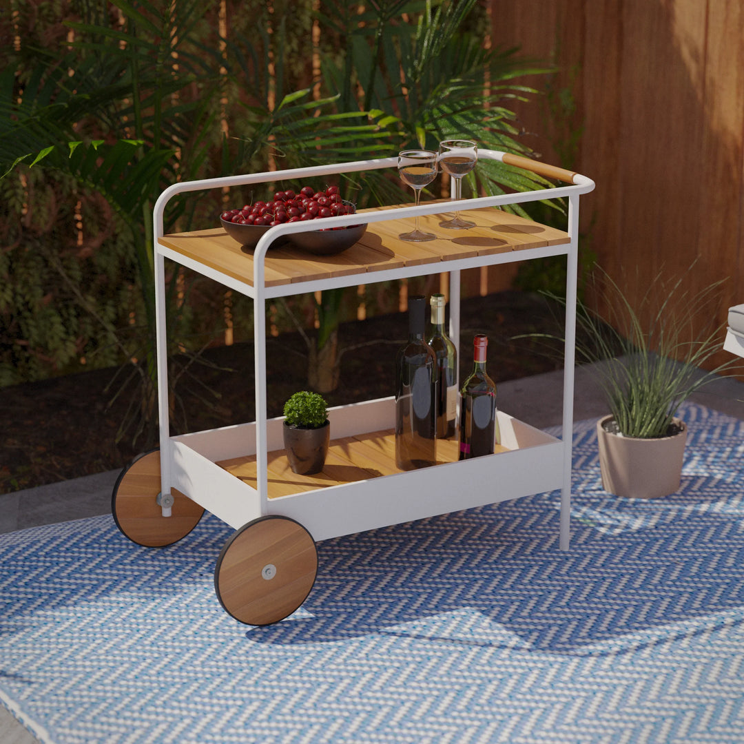 Randburg Outdoor Bar Cart w/ Storage - AmericanHomeFurniture