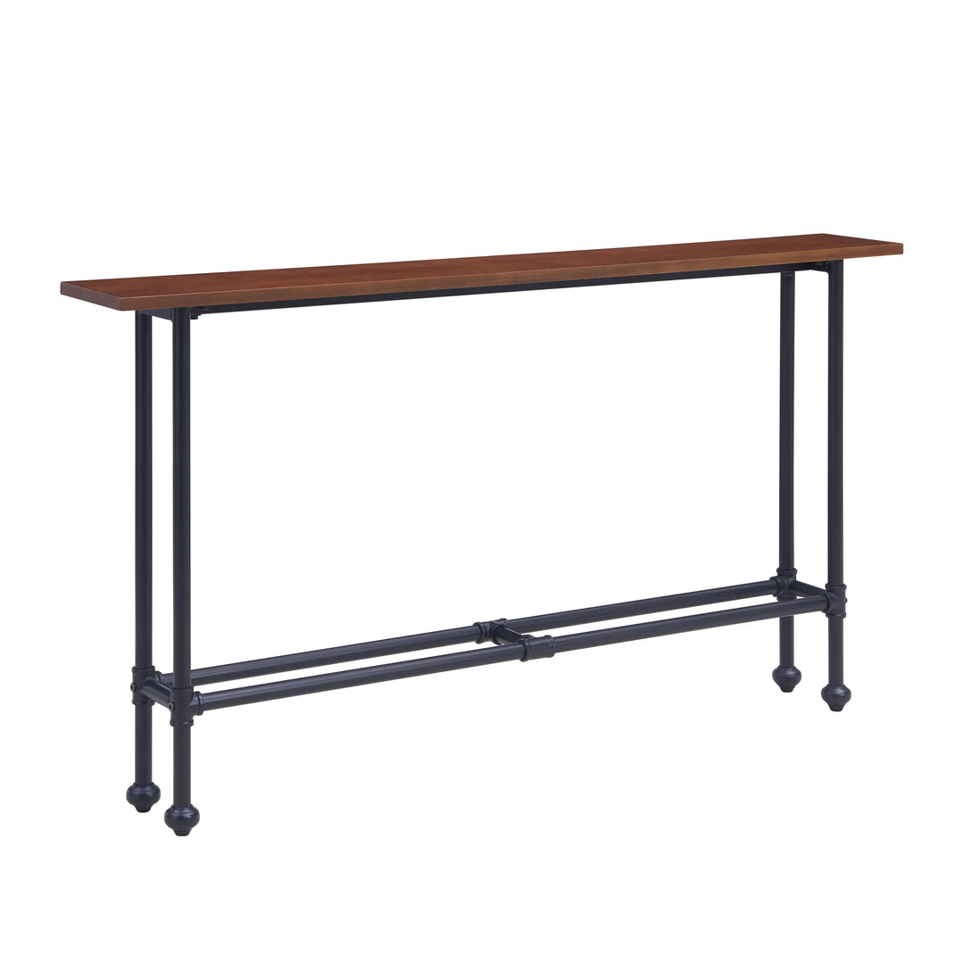 Agnew Console Table - Black w/ Espresso - AmericanHomeFurniture
