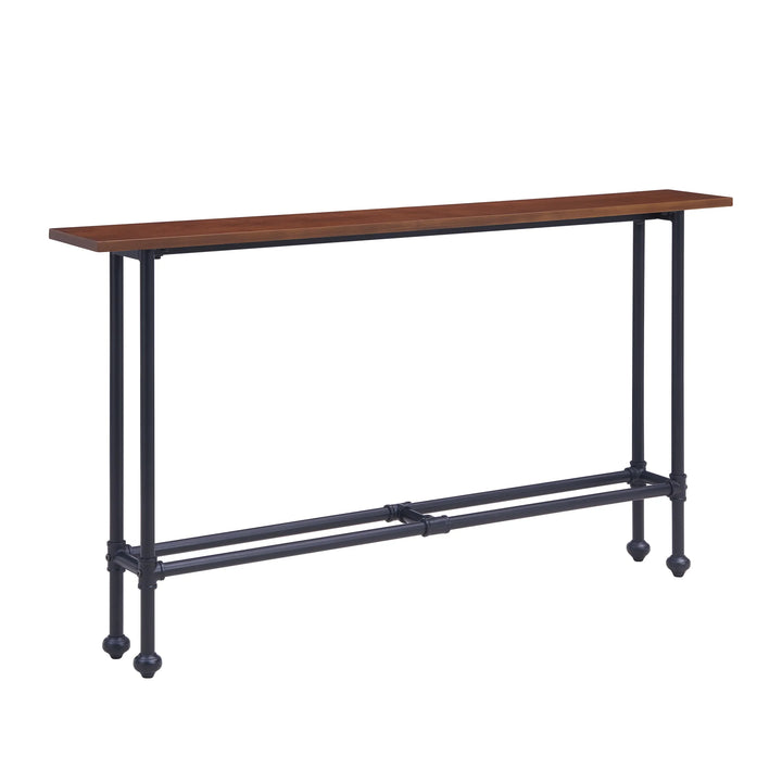 Agnew Console Table - Black w/ Espresso - AmericanHomeFurniture