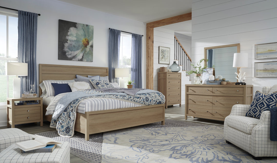 Merrifield Sandstone Beige Dresser With Portrait Mirror - B5906-2242