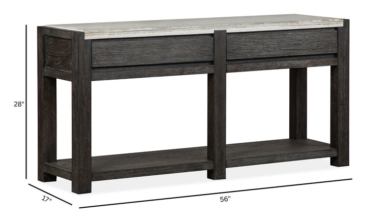 Plum Creek Ravenwood Black Rectangular Sofa Table - T5990-73