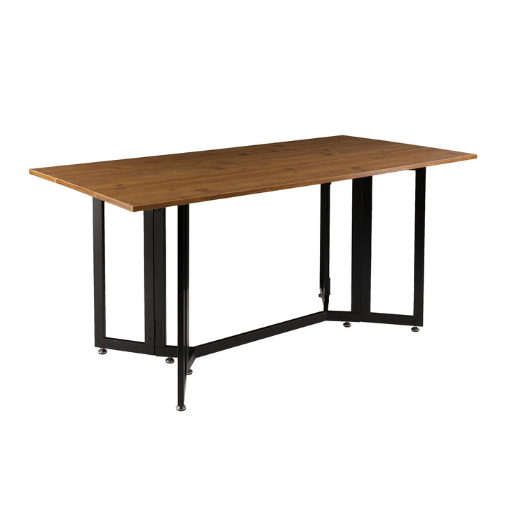 Holly & Martin Driness Drop Leaf Table - Oak w/ Black - AmericanHomeFurniture