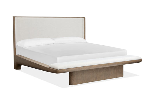 Thorne Amber Brown King Upholstered Platform Bed - B6593-60