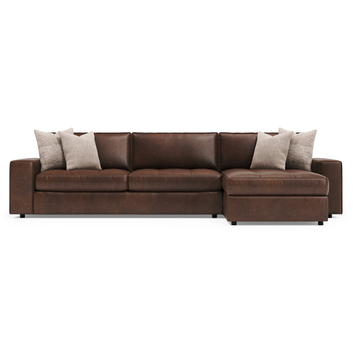 Nest Leather Sectional Right