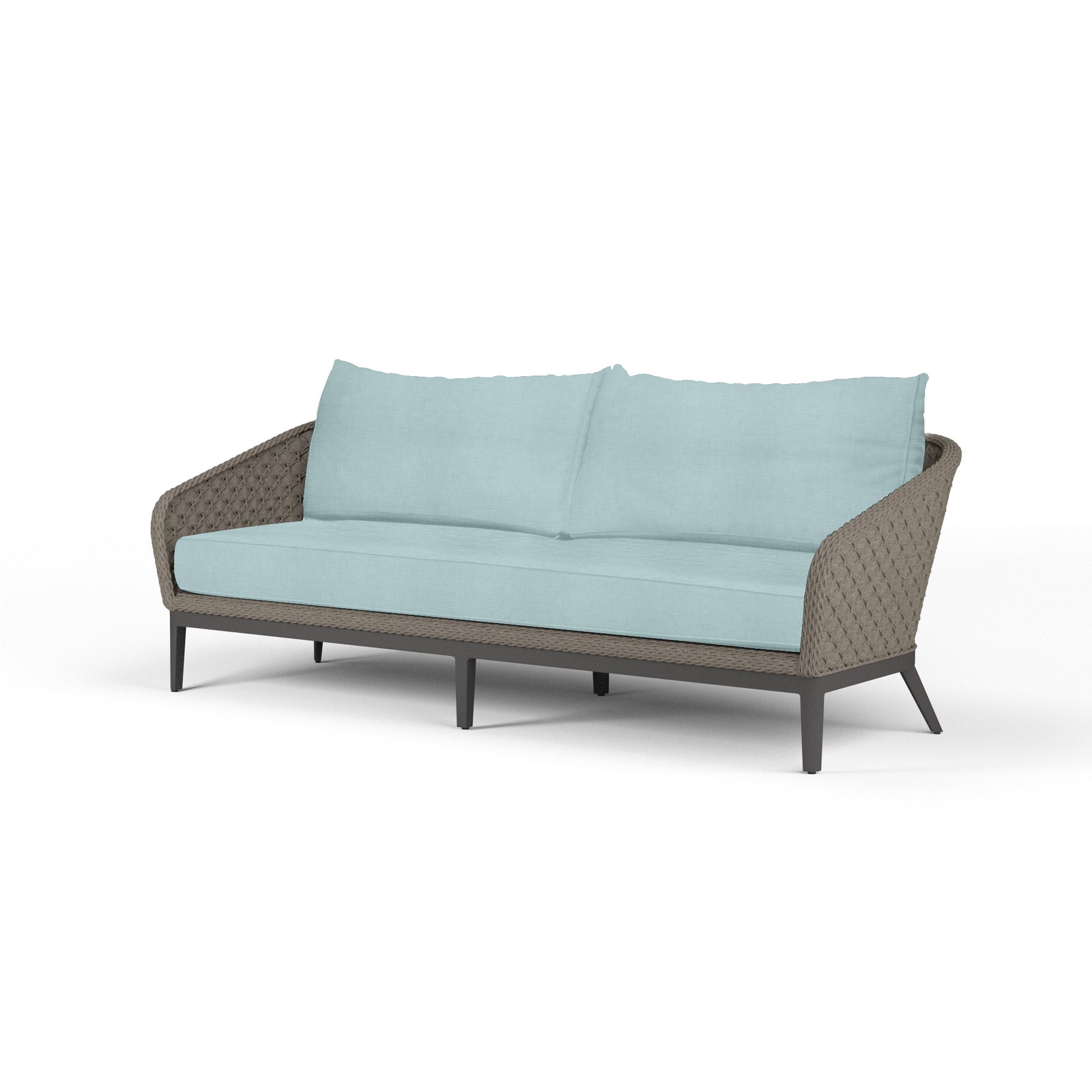 Marbella Sofa in Dupione Celeste, No Welt