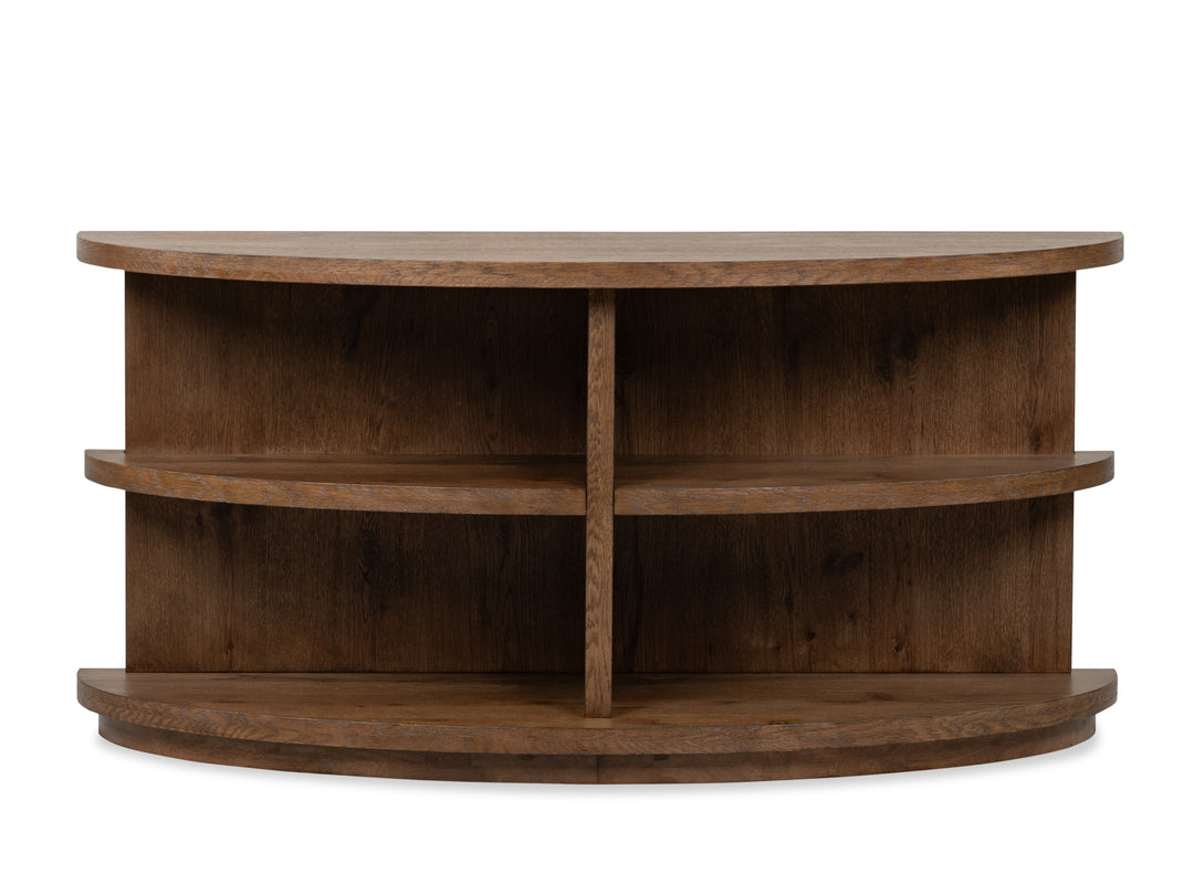 Oswald Brown Demilune Sofa Table - T6576-75