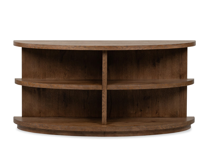 Oswald Brown Demilune Sofa Table - T6576-75