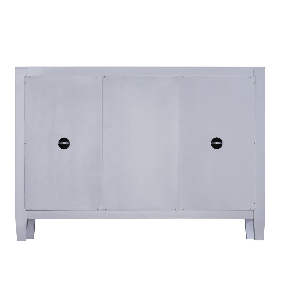 American Home Furniture | SEI Furniture - Mirage 3-Drawer Mirrored Cabinet