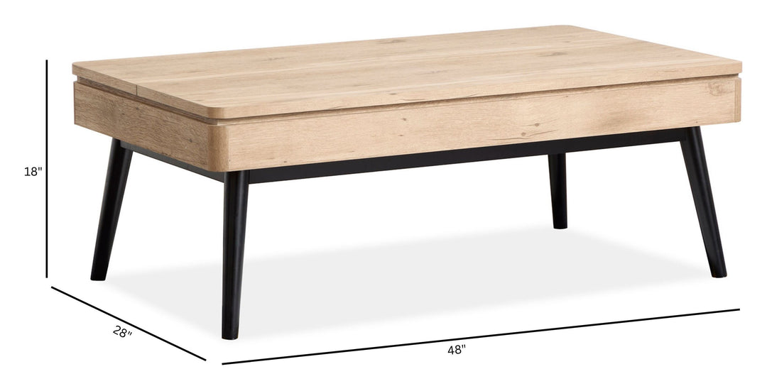 Fletcher Driftwood Lift Top Storage Cocktail Table - T5864-50