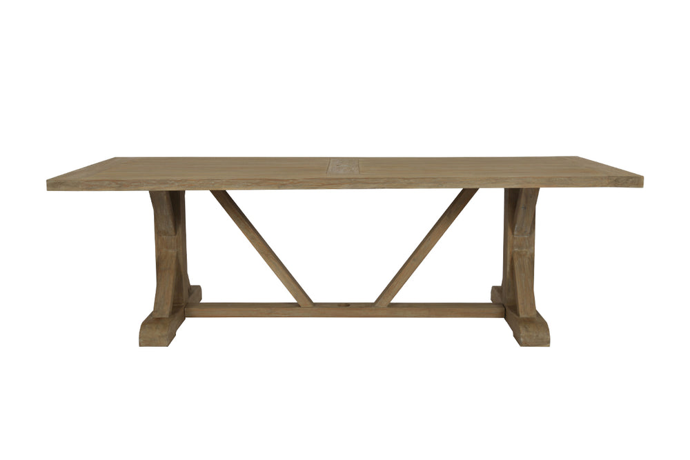 American Home Furniture | Sunset West - Coastal Teak 94" Trestle Dining Table