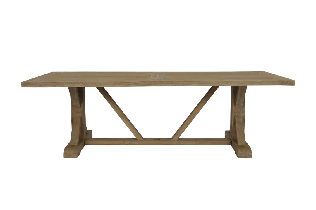 American Home Furniture | Sunset West - Coastal Teak 94" Trestle Dining Table