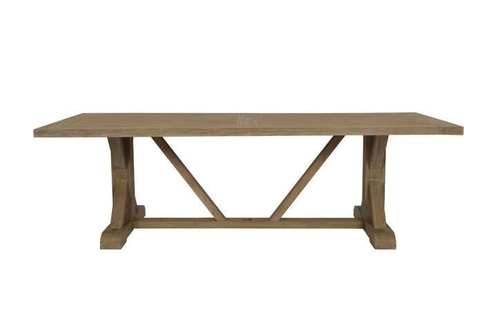 American Home Furniture | Sunset West - Coastal Teak 94" Trestle Dining Table