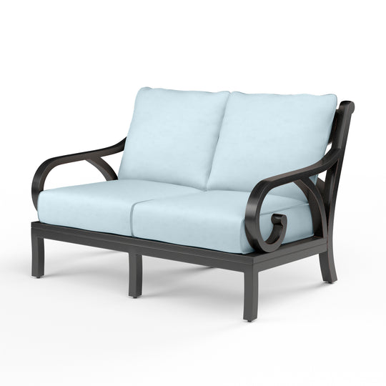 Monterey Loveseat in Canvas Skyline w/ Self Welt