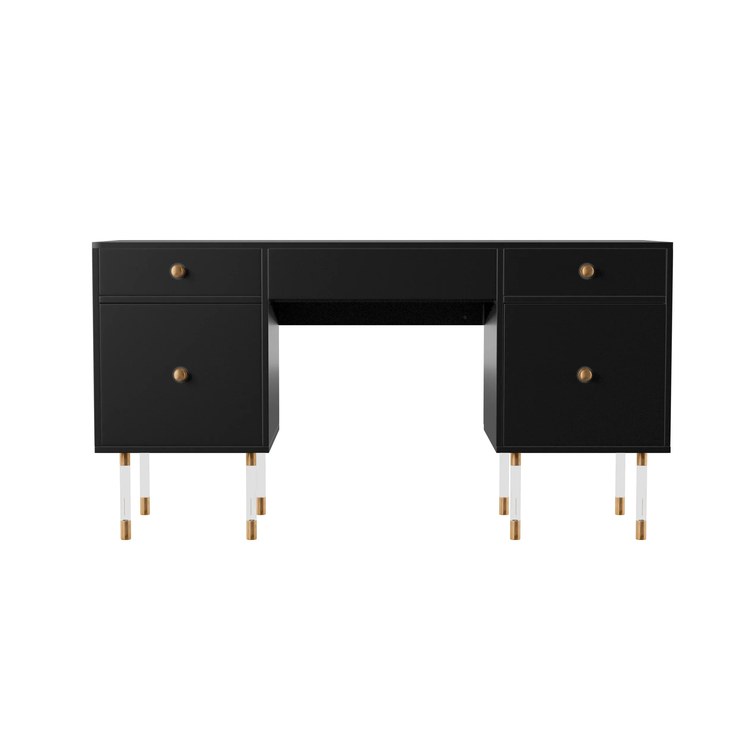 Holly & Martin Helston Black Writing Desk - Thumbnail 2