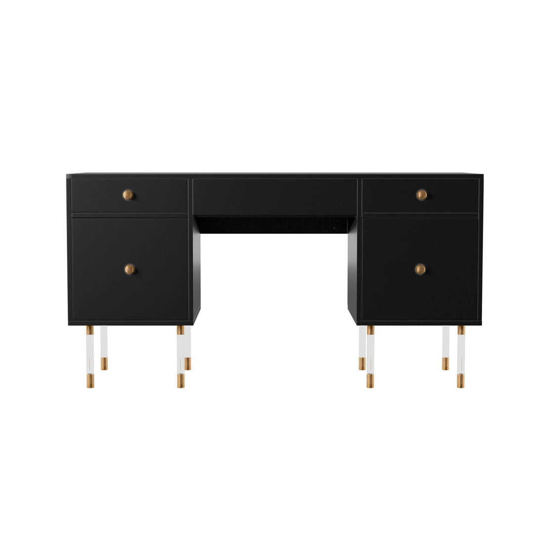 Holly & Martin Helston Black Writing Desk - AmericanHomeFurniture