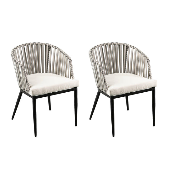 SEI Furniture Melilani Outdoor Chairs w/ Cushions – 2pc Set OUTDOOR DINING CHAIRS