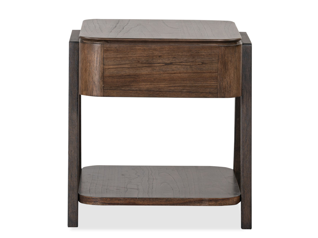 Hallie Milk Chocolate And Dark Chocolate Rectangular End Table - T6355-03
