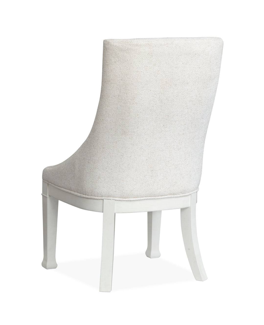 Kingston Whisper White And Cerused Nutmeg Upholstered Host Chair - Set of 2 - D6407-66