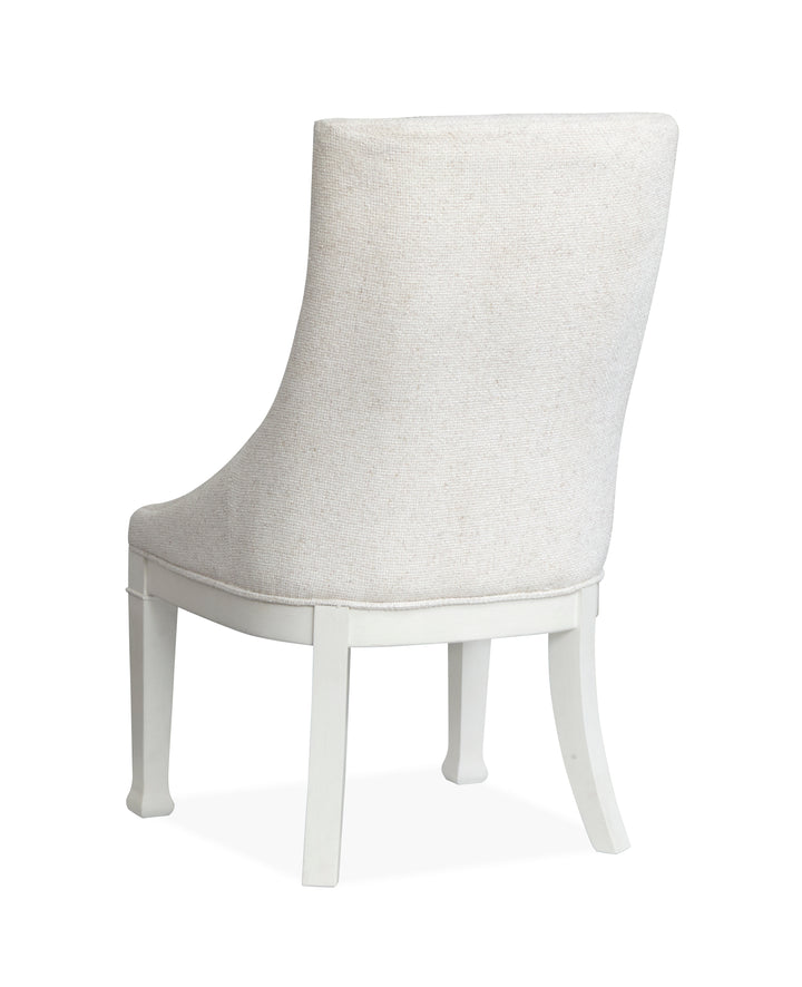 Kingston Whisper White And Cerused Nutmeg Upholstered Host Chair - Set of 2 - D6407-66